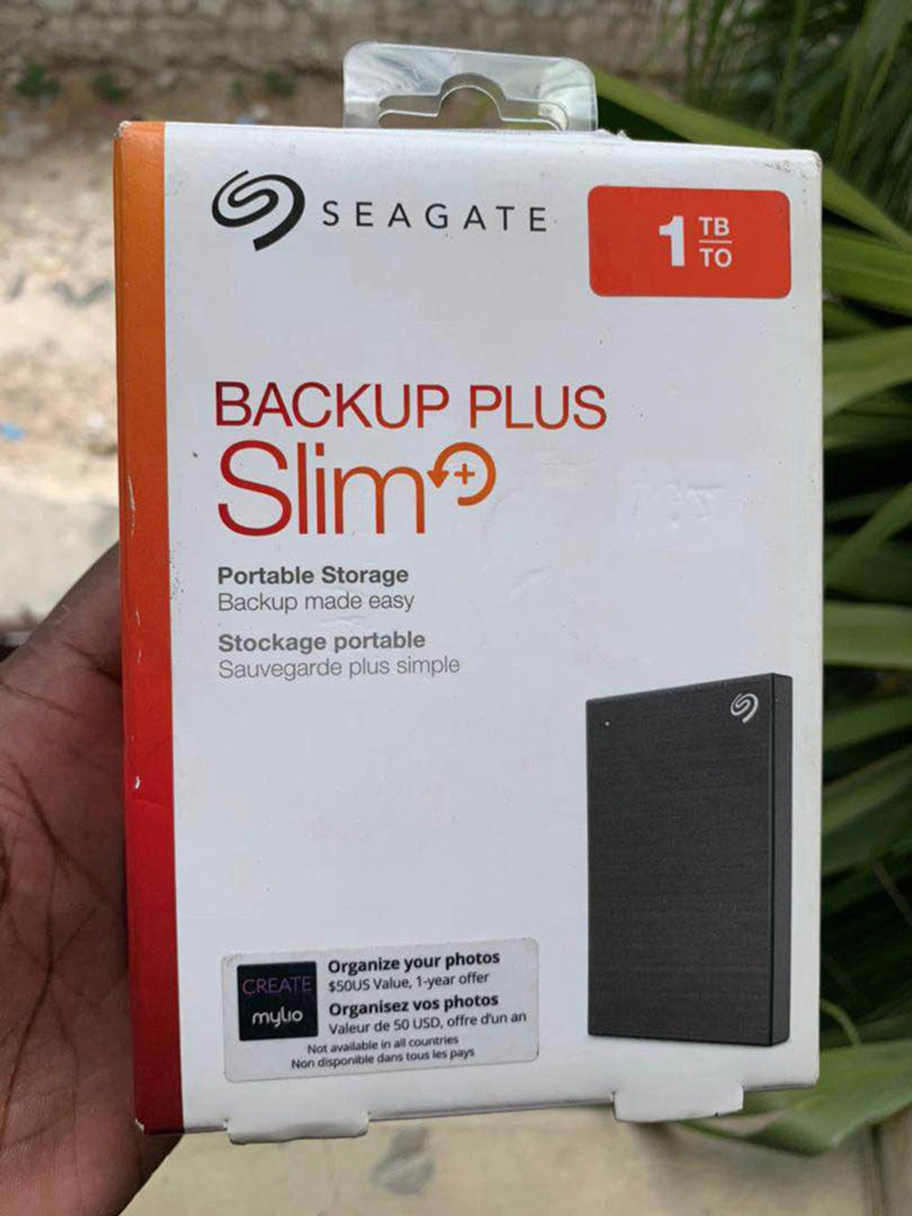 Seagate Backup Plus Slim 1tb External Hard Drive Portable Storage Sthn1000400 USB 3.0 SSD/HDD