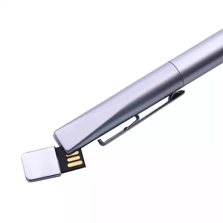 قلم برومو شكل 16 جيجا بايت سعة 32 جيجا بايت 64 جيجا بايت شعار مخصص 128 جيجا بايت PendDrive USB Gifts Metal USB Flash Drives (محركات أقراص USB المحمولة