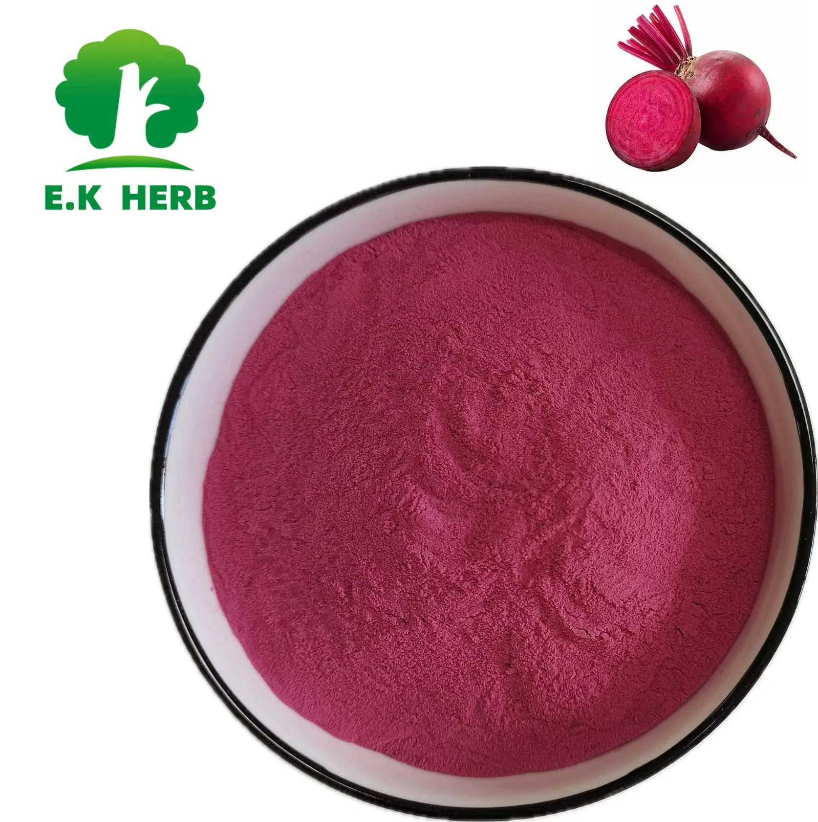 E. K Herb China Plant Extract توريد بالجملة أعلى جودة طبيعية بيتا الفوجريوس مستخرج جذور البنجر مسحوق 10: 1, 20: 1 شمندر الجذر