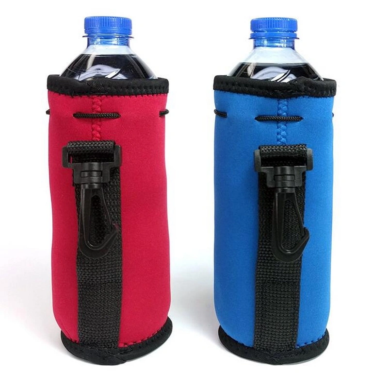 Water Bottle Carrier Bag Holder Sleeve with Adjustable Shoulder Strap