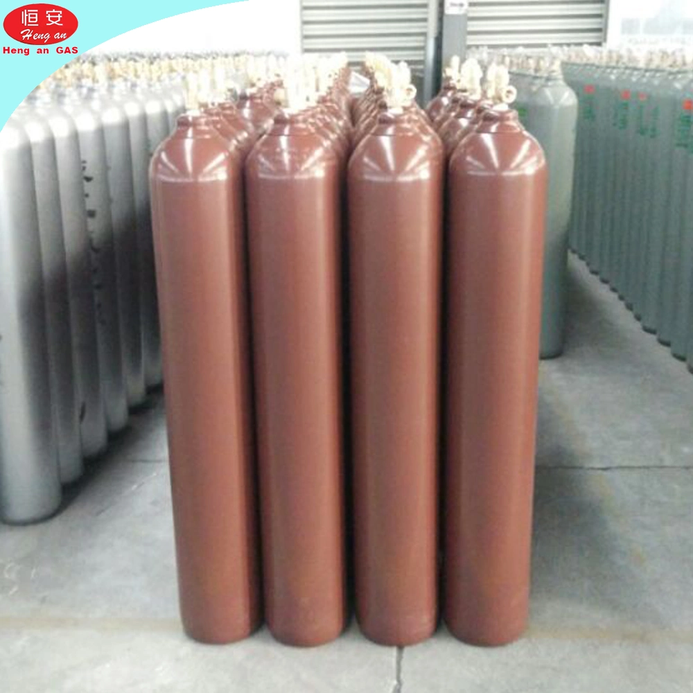 DOT Standard High Pressure Industrial Helium Gas Cylinder 50L 200bar High Purity 99.999% Helium Gas Cylinder