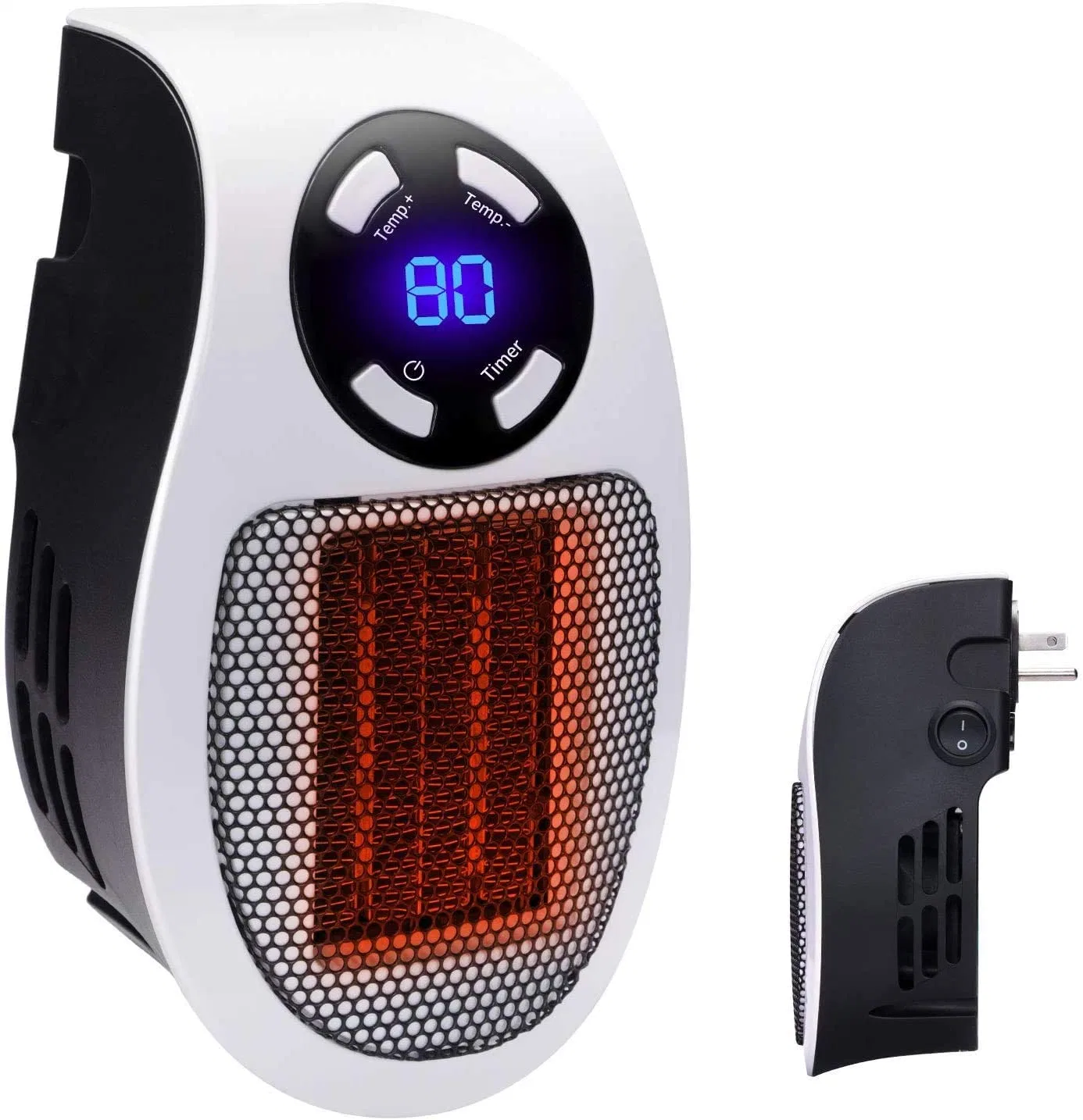 Orbis Heater Electric Fan Heater 500W Plug in Wall Instant Electric Energy Efficient with Remote