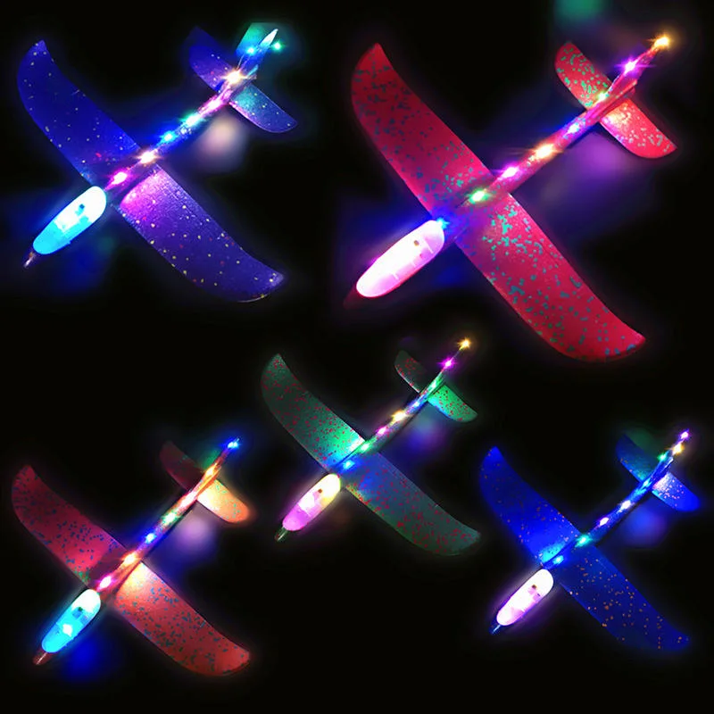 Avião Light LED lança as mãos do brinquedo Glider EVA Airplane para criança Avião modelo brinquedos Outdoor engraçado Sport brinquedos