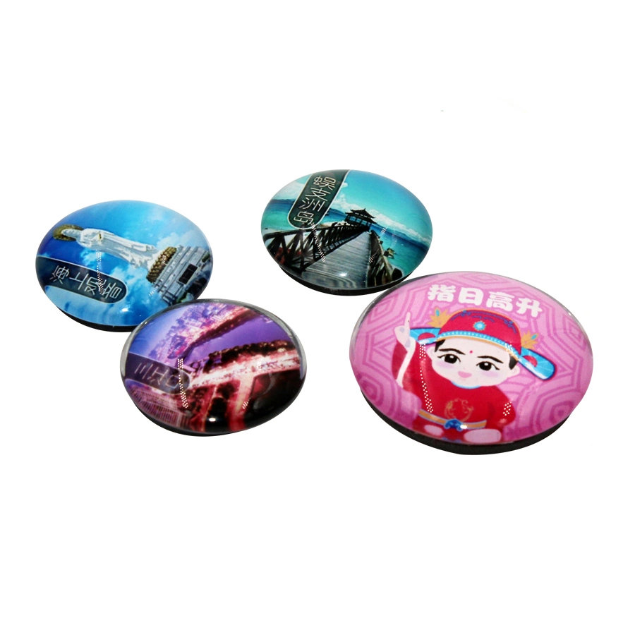 Wholesale/Supplier Round Square Heart Custom Glass Crystal Fridge Magnet for Promotion Souvenir