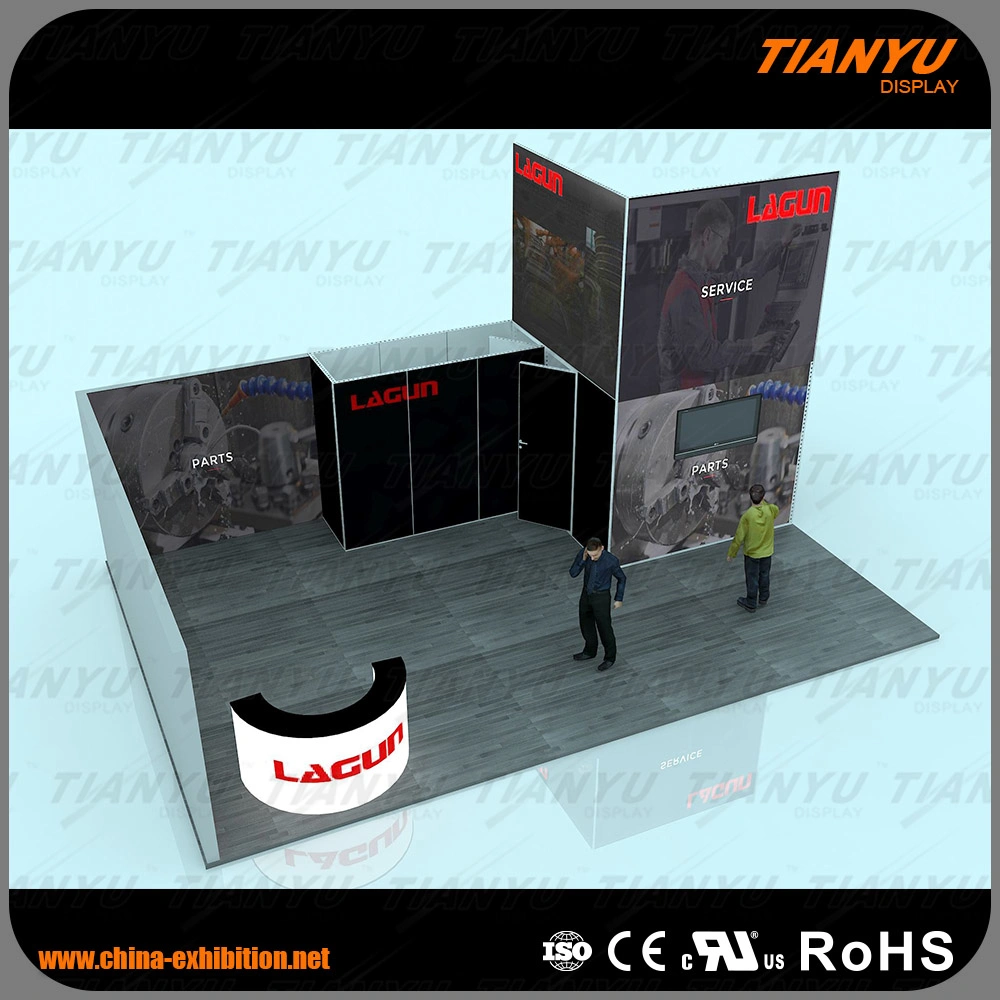 Modern Aluminum Trade Show Display Quick Set up Free Standing 3X6 Exhibition Booth and Stall