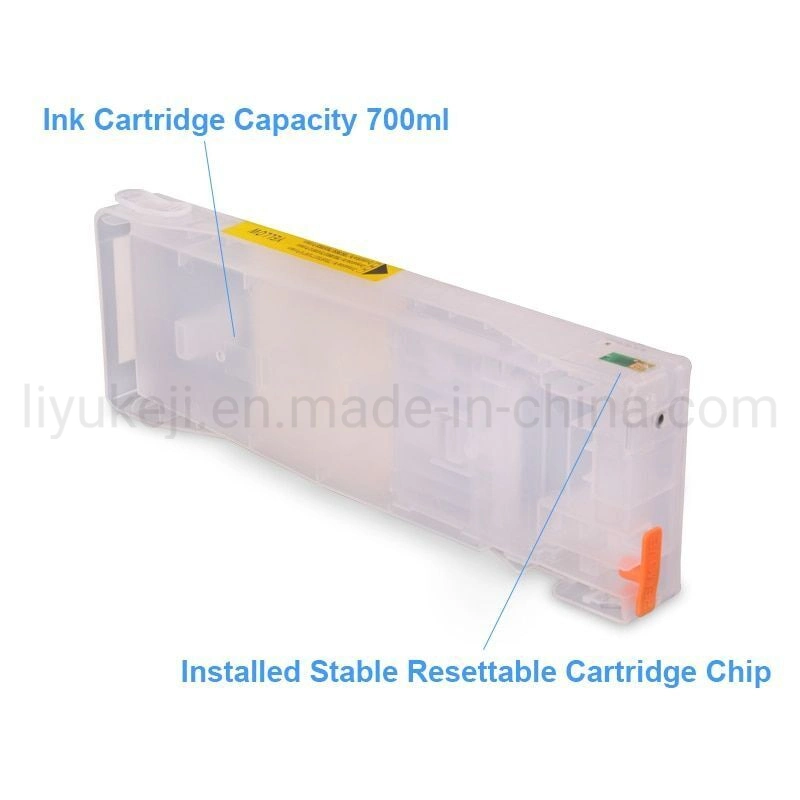 Epson T6361-T6364 T6368 Refill Ink Cartridge Empty Refillable Ink Cartridge with Chip Resetter for Epson Stylus PRO 7700 9700 7710 9710 Printer 700ml /PC