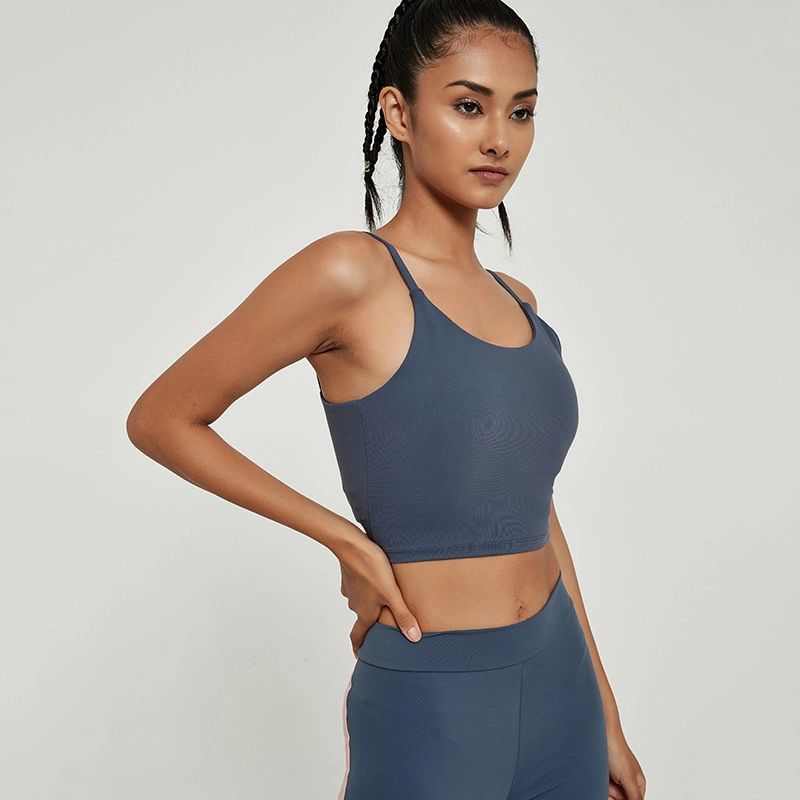 Leisure Fitness Vest Popular Women Sports Bra Soft Compression Full Supportive Yoga Sports Bra