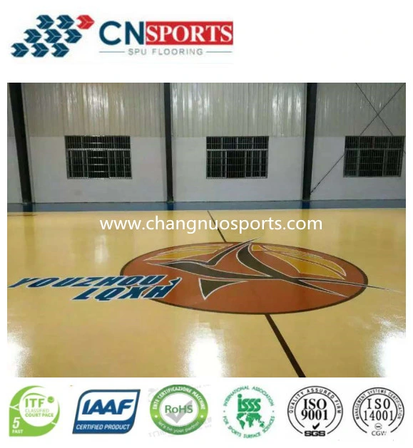 2022 Hot Sale Professional Corte de baloncesto de textura de madera personalizada