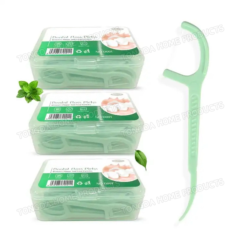 Toothpick Disposable Oral Bamboo Charcoal Box Dental Floss Stick Ultra-Fine Dental Disposable Floss