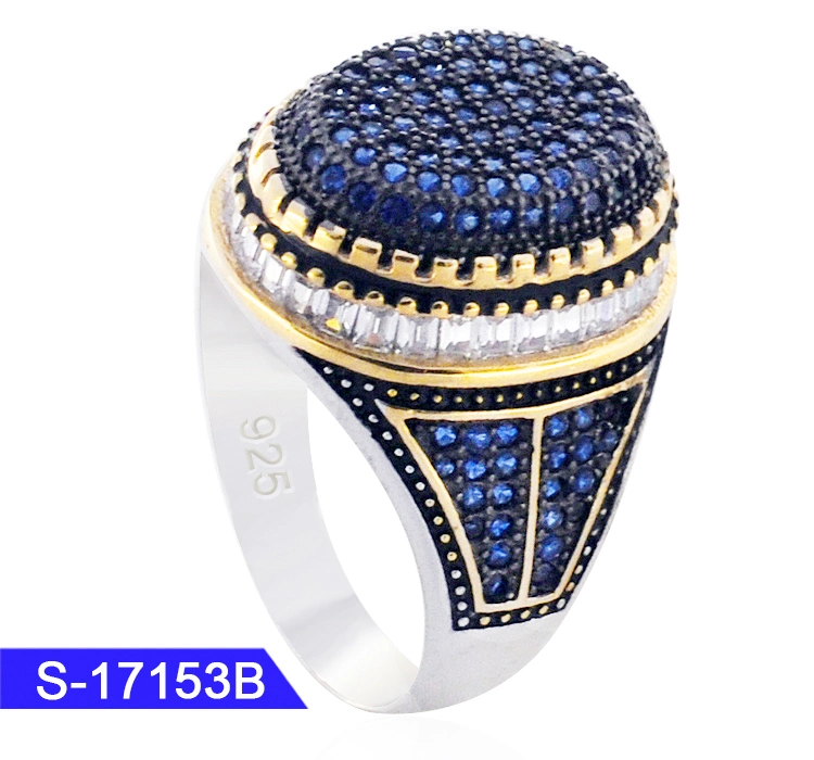 High quality/High cost performance  925 Sterling Silver Fine Jewelry Islamic Micro Pave CZ Ring for Men