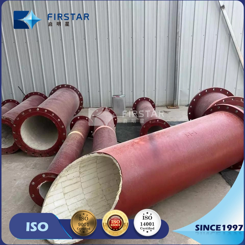 Wear-Resistant Ceramic Elbow / High Alumina Ceramic Lined Composite Steel Pipe