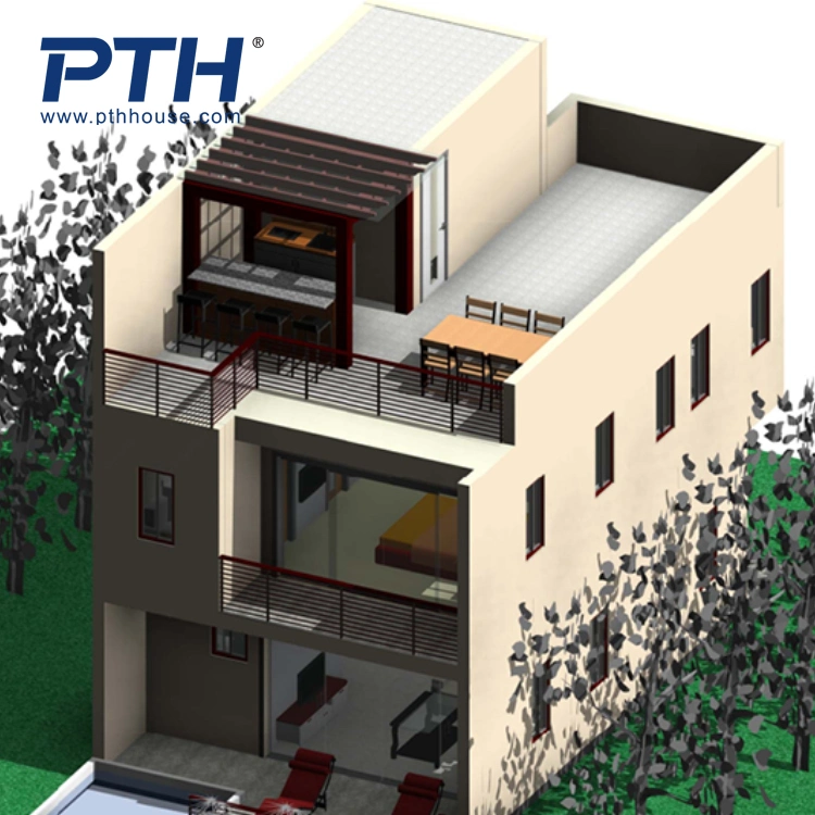 Pth Light Steel Framing Prefab House Villa Homes Modular House Prefabricated Luxury Villa