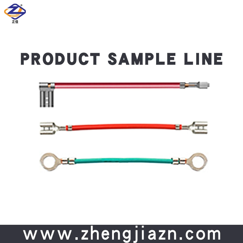 Los extremos de doble completamente automático tira cable cortado previamente Terminal Tubular aislado de crimpado Zhengjia máquina- (ZJ-02A)