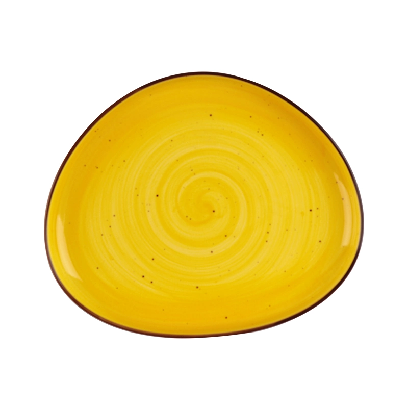 Wholesale/Supplier Yellow Oval Deep Porcelain Ceramic Dipping Oven Salad Bowl Ceram