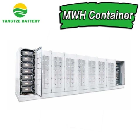 Contenedor de la batería de Yangtze 500V~1000V, 1 de 3 Mwh Mwh de Almacenamiento de Energía Solar LiFePO4 Batería de iones de litio con Smart BMS RS485.