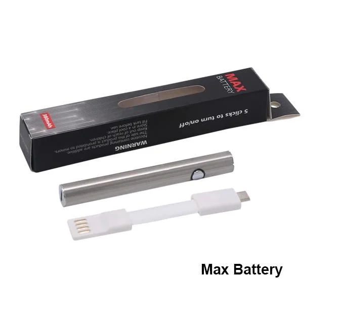 Kit de Batterie max Vape préchauffer VV 510 Tension variable thread pour cartouches