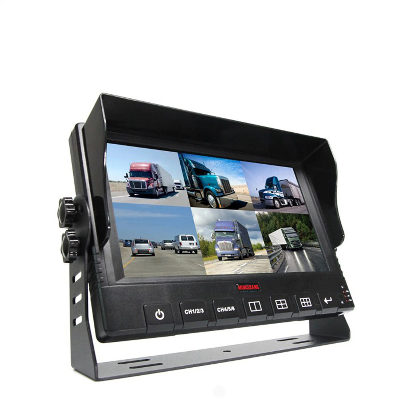 Véhicules utilitaires lourds 9' ' HD DVR Quad Voiture de l'aide d'inversion moniteur+WiFi GPS