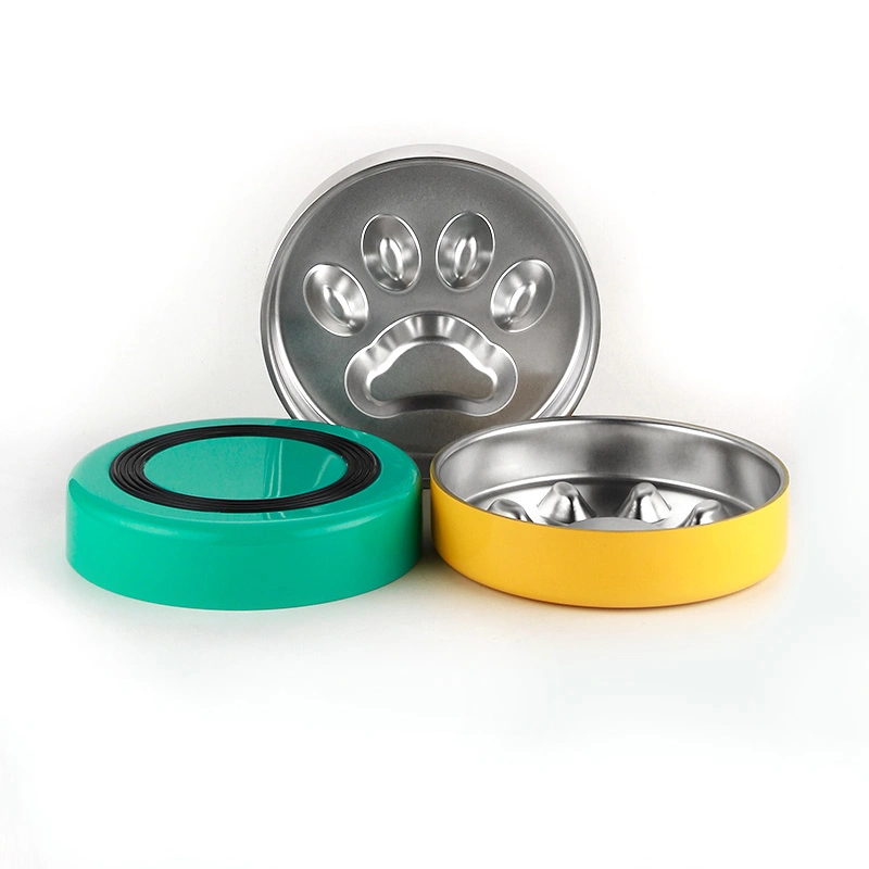 Novo design Pet Products Inox Slow Feeder Dog Taça