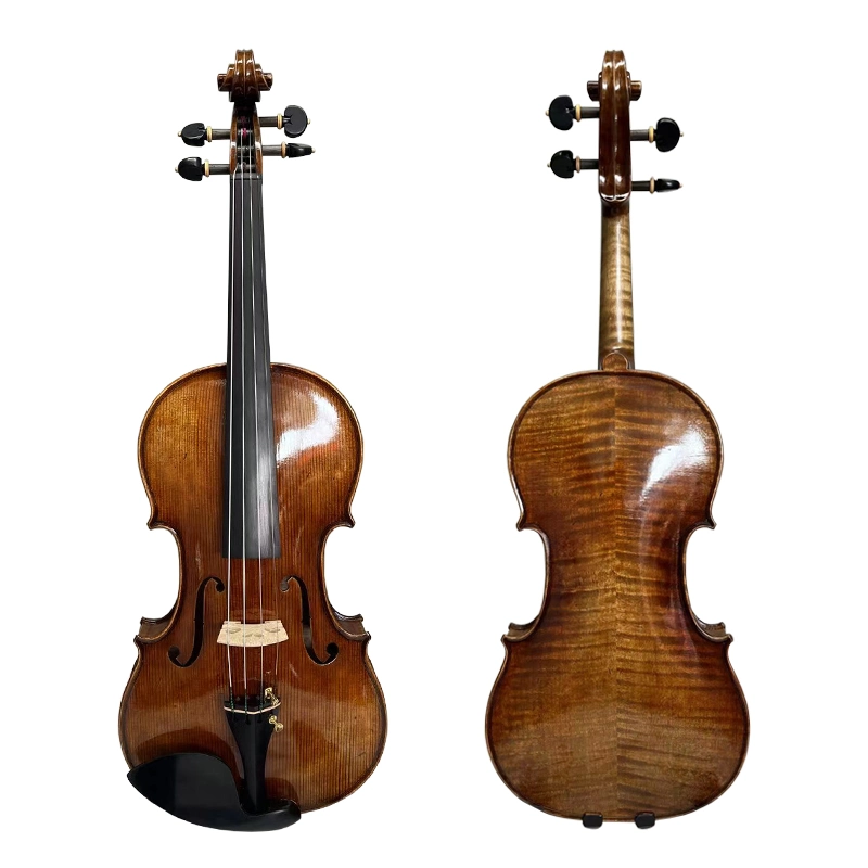 High quality/High cost performance Handmade Oil Varnish Dark Yellow Brown Violin Ebony Accessories 100% Handmade