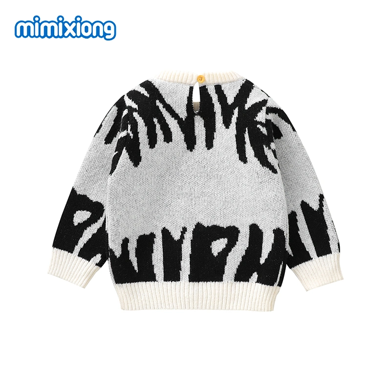 Mimixiong Hot Sale Fashionable Autumn Winter Loose Baby Knitwear Kids Baby Knitted Pullover Sweaters