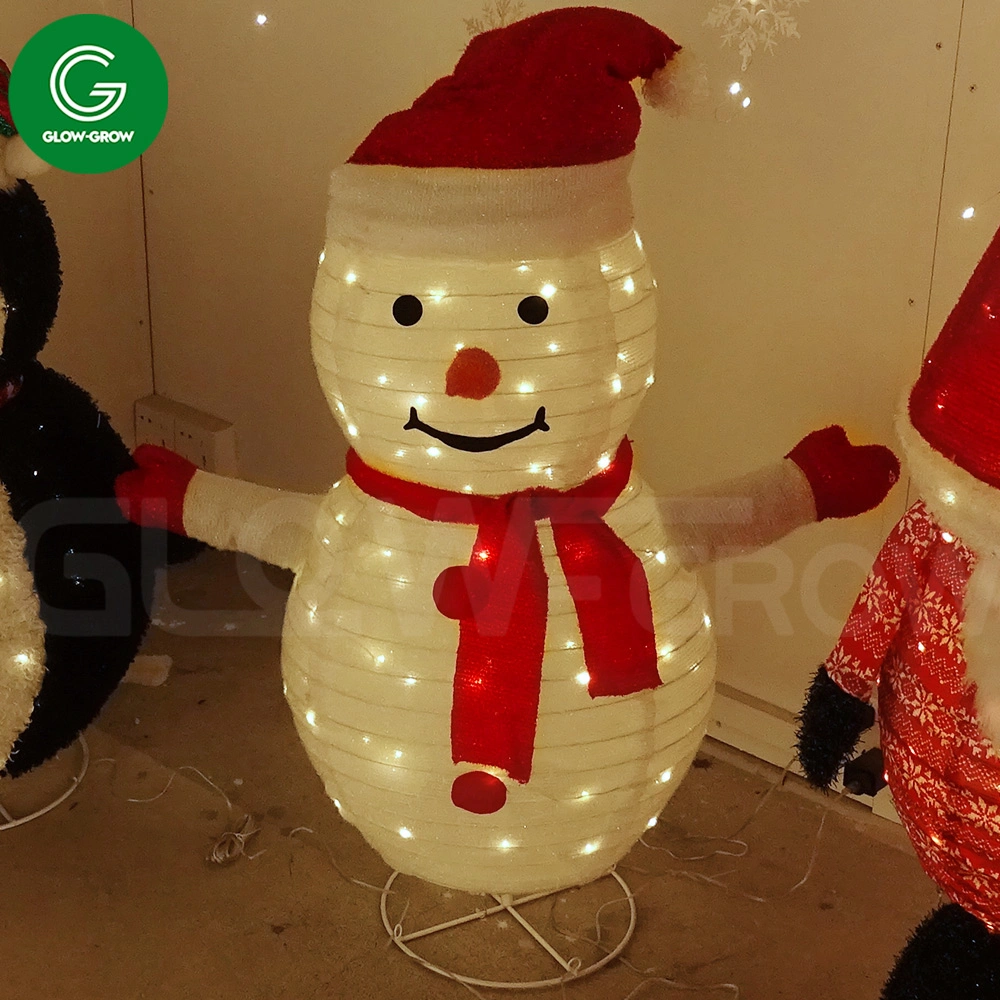 Small Volume 3D Foldable Snowman Motif Light LED Fairy Light for Christmas Xmas House Holiday Festival decoration