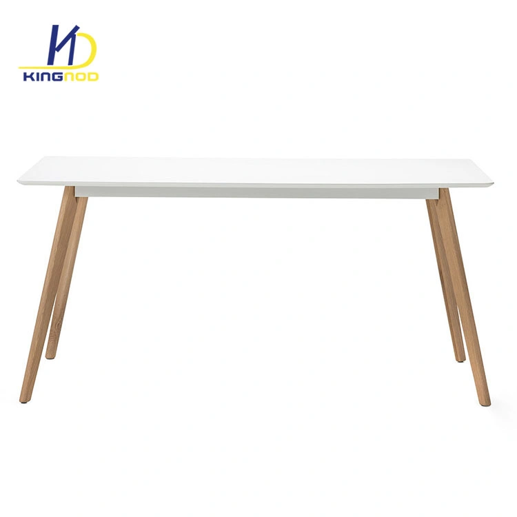 Conferencia Blanco Nórdico Café mesa de comedor Mesa de Comedor con patas de madera