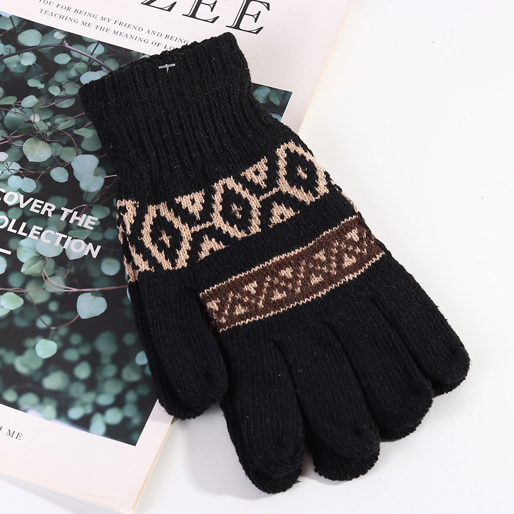 Basic Argyle Jacquard Winter Warm Knit Magic Gloves Cheap Low Price Wholesale/Supplier