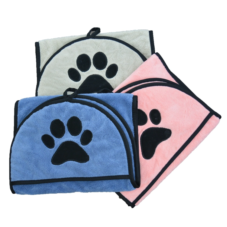 Différentes couleurs corail en microfibre chiffon en laine polaire bain Pet pour chien