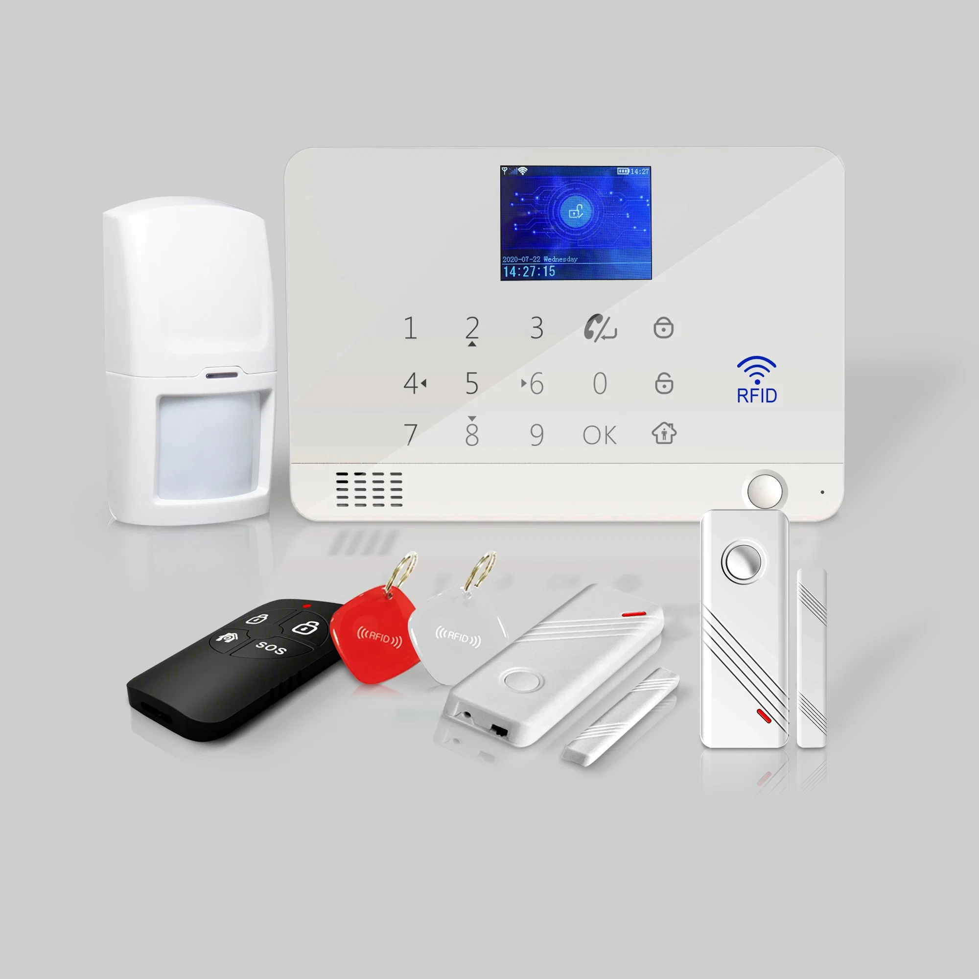 2021 New Tuya Smart WiFi+GSM+GPRS Alarm System with Ios/Android APP Control Compatible Amazon Alexa