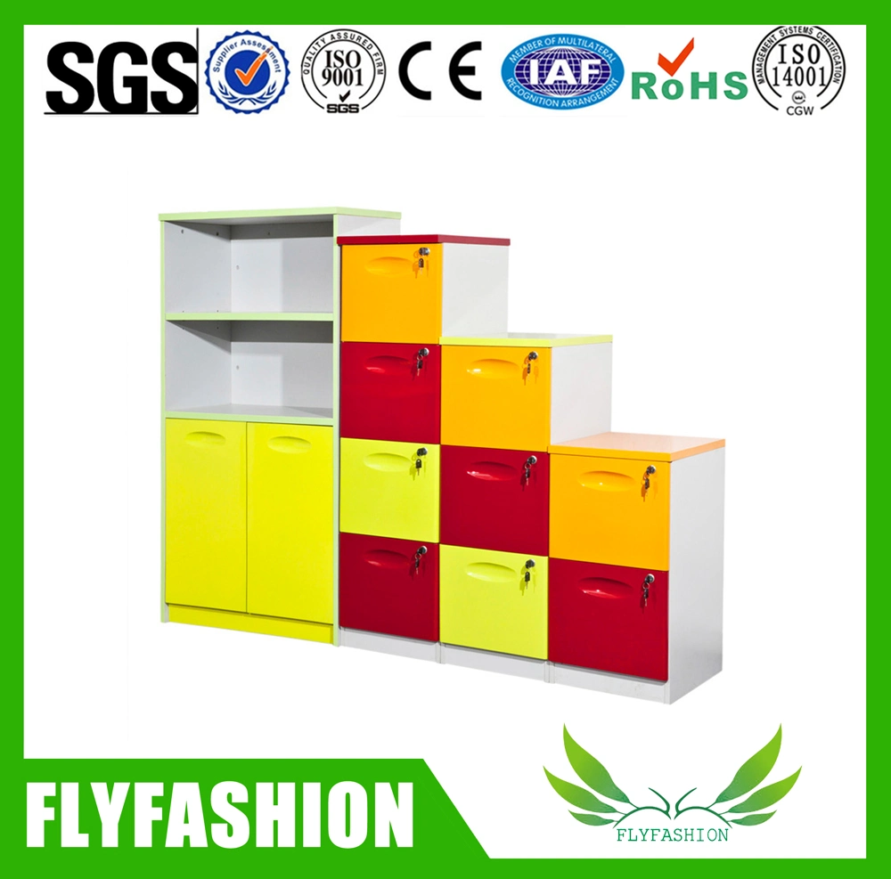 Kindergarten Furniture Baby Furniture Children Furniture Pink Color Kids Toy Wooden Cabinet