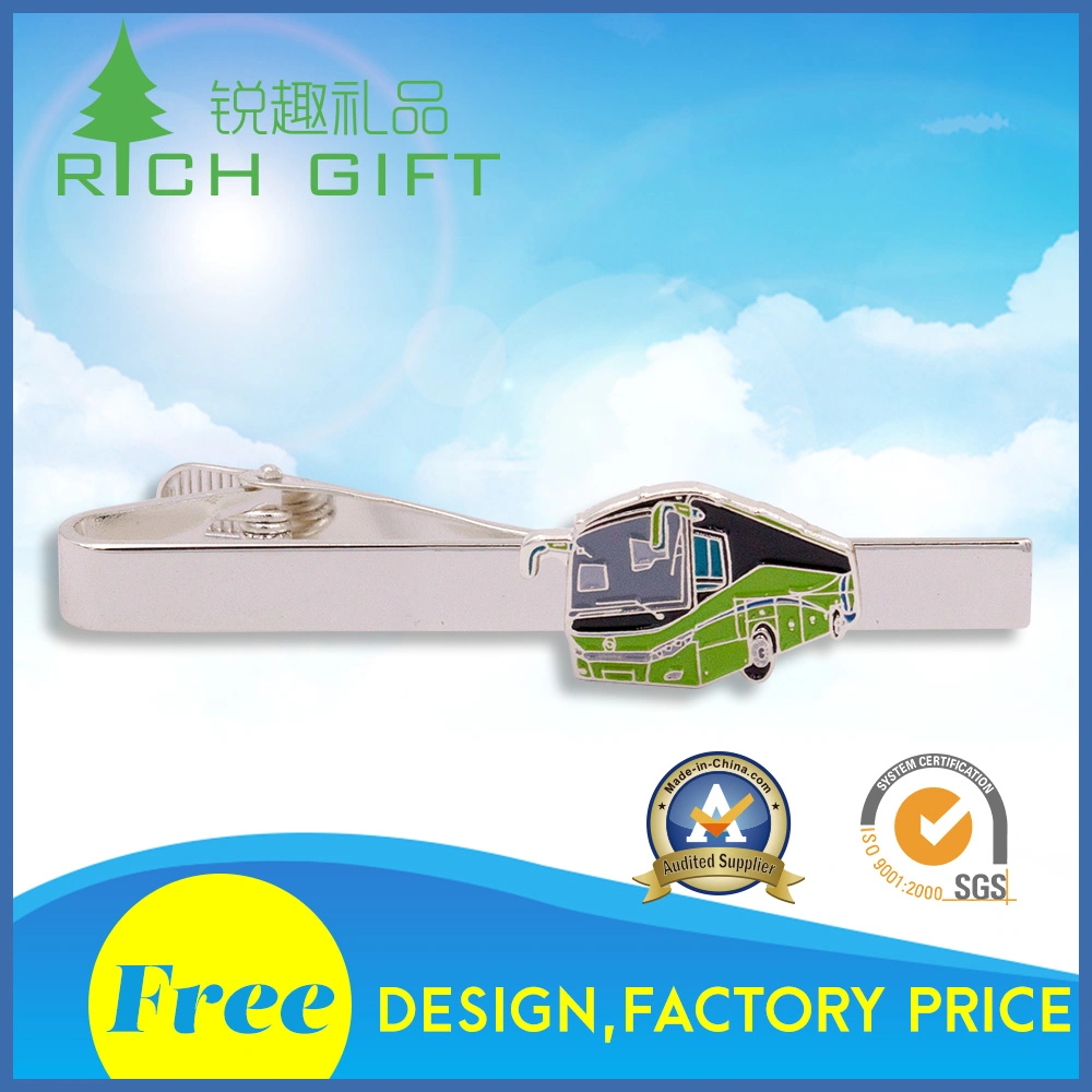 Customized Fashion Office Soft Enamel Metal Brass Blank Gold Plated Tie Bar for Souvenir Promotional Gift