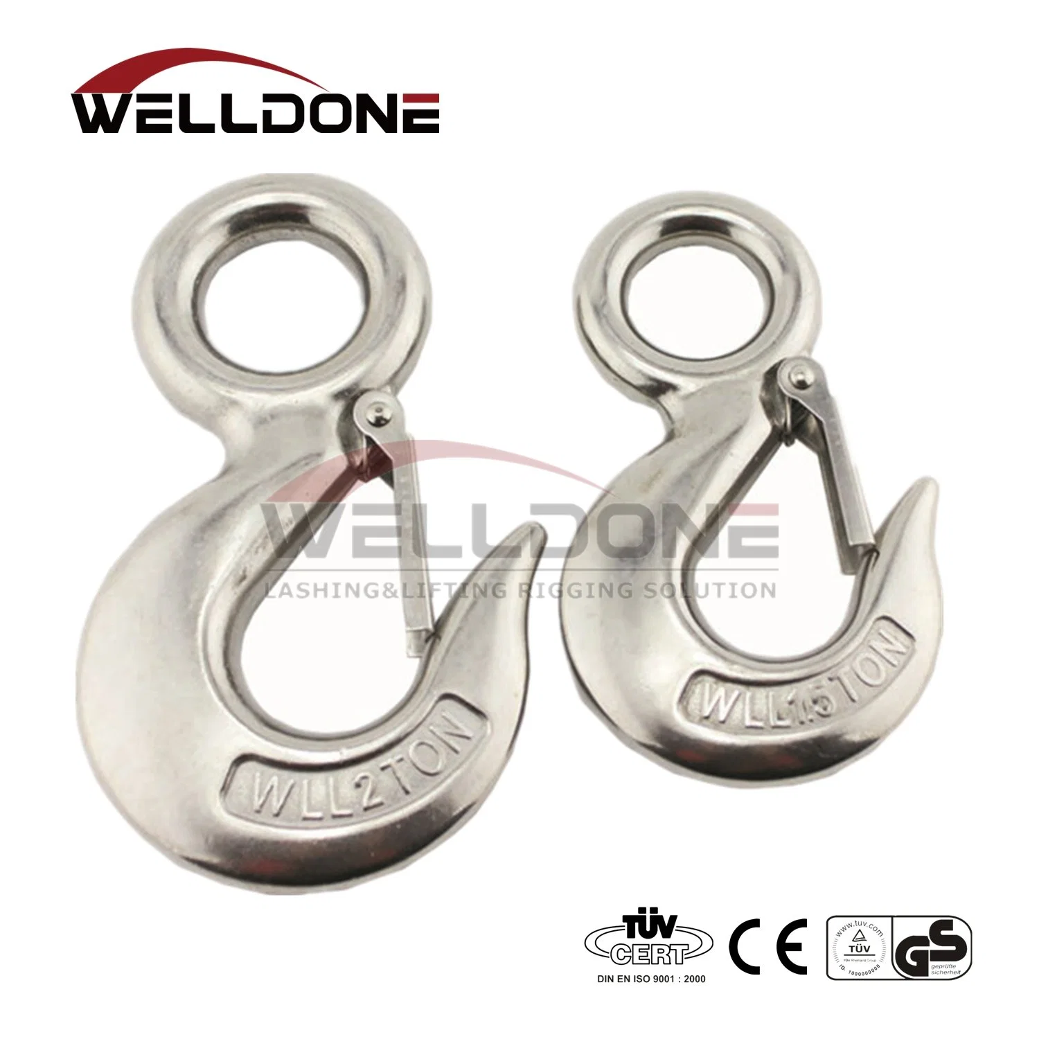 Marine Stainless Large Eye Lifting Cargo Snap Crane Slip Hooks