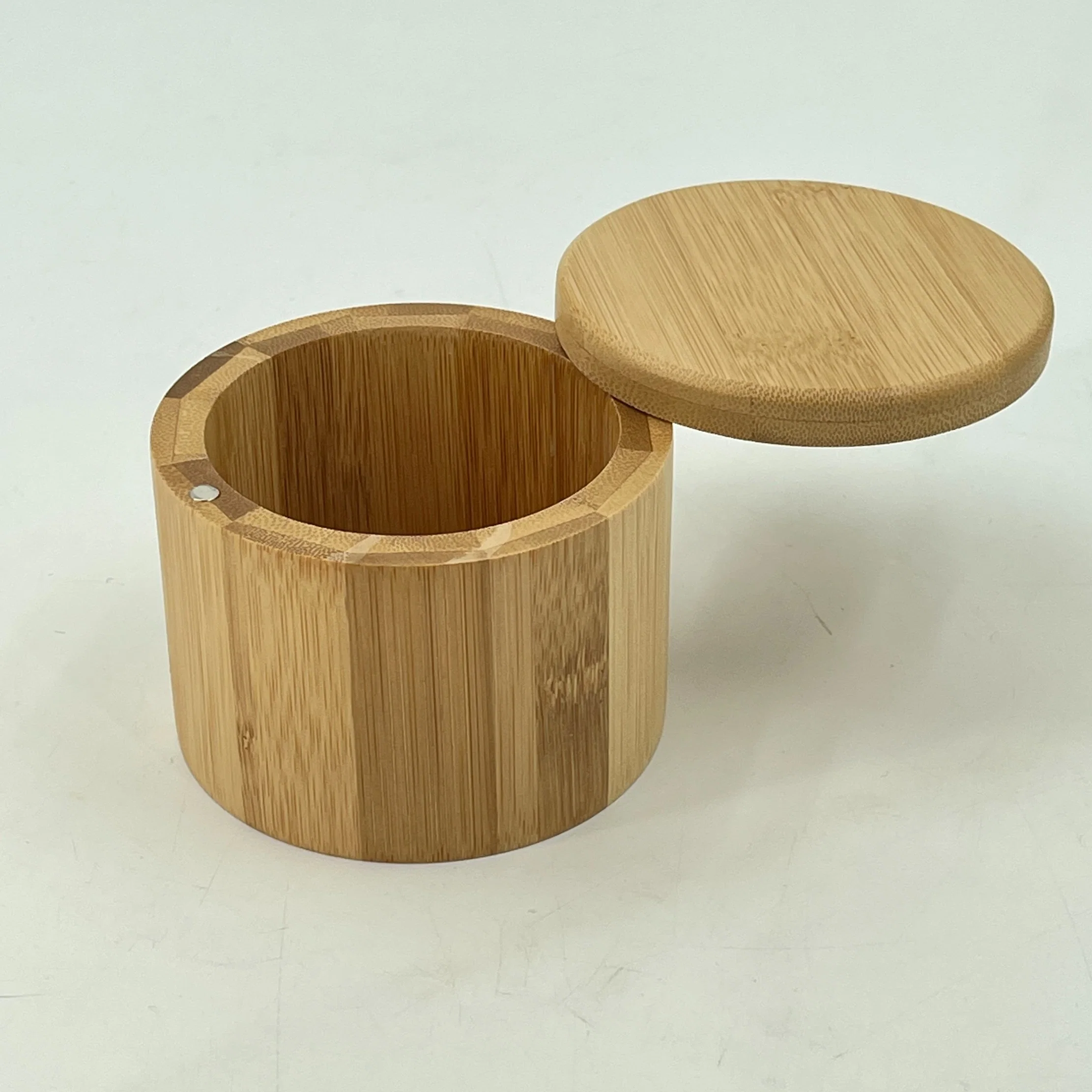 Bamboo Sugar Keeper Salt Cellar Pepper Box with Lid