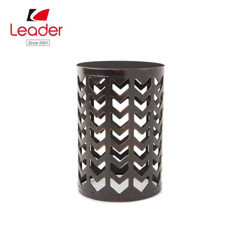 High quality/High cost performance  Black Lattice Metal Garden Stool for Home and Outdoor Stool