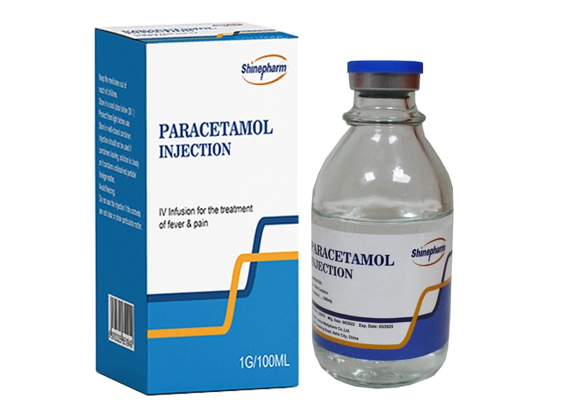 Paracetamol Injection & Paracetamol Infusion 1g 100ml Finished Medicines with GMP