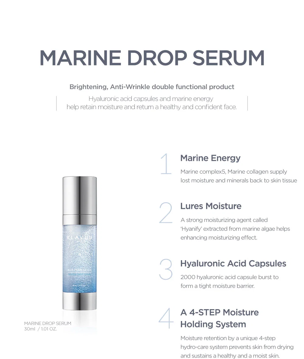 OEM Deep Ocean Water Moisturizing Anti-Wrinkle Hydro-Holding Serum