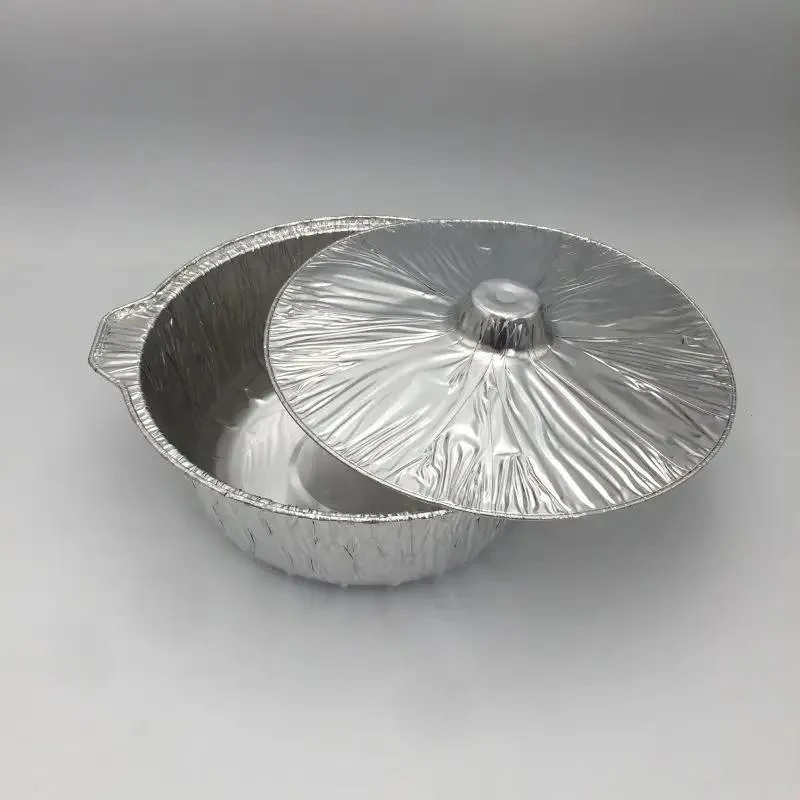 250ml 500ml 800ml saque el recipiente de aluminio para la lámina de comida rápida Con tapa