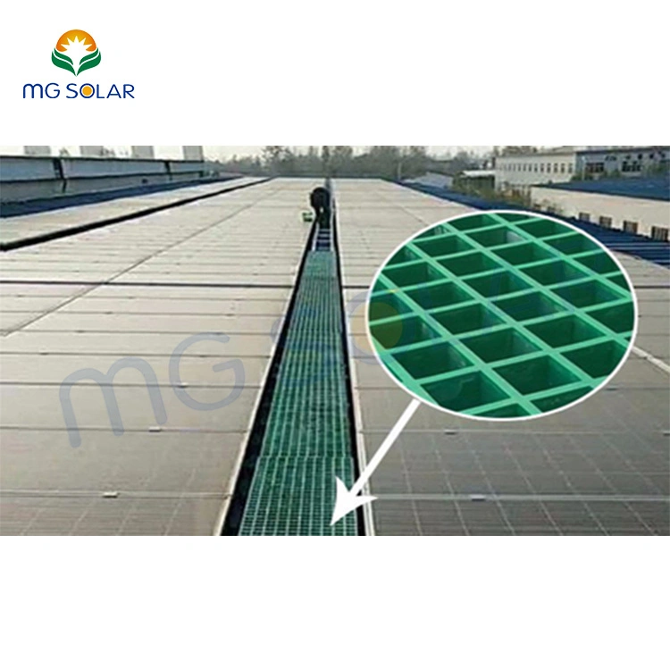 Highlight Color Fiberglass FRP Walkway in Solar Panels Mounting