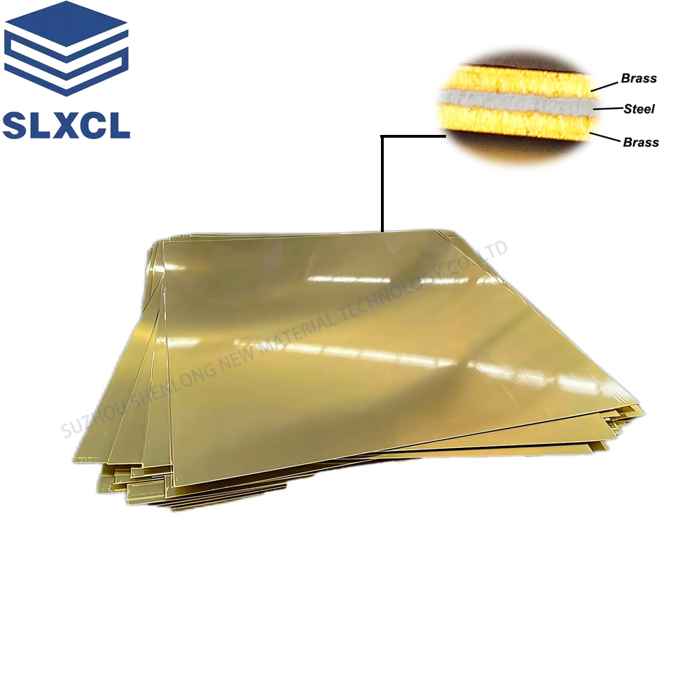 M Status C22000+F18+C22000 0.99-3.1mm Thickness Brass Clad Steel Sheet