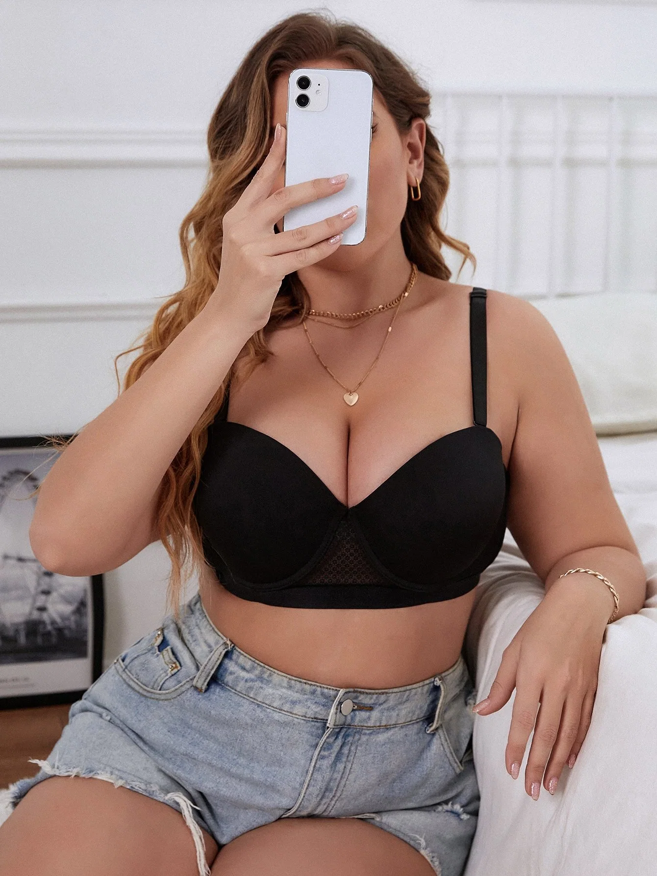 Sexy Plussize Push up Bra mujeres Semi-Cup