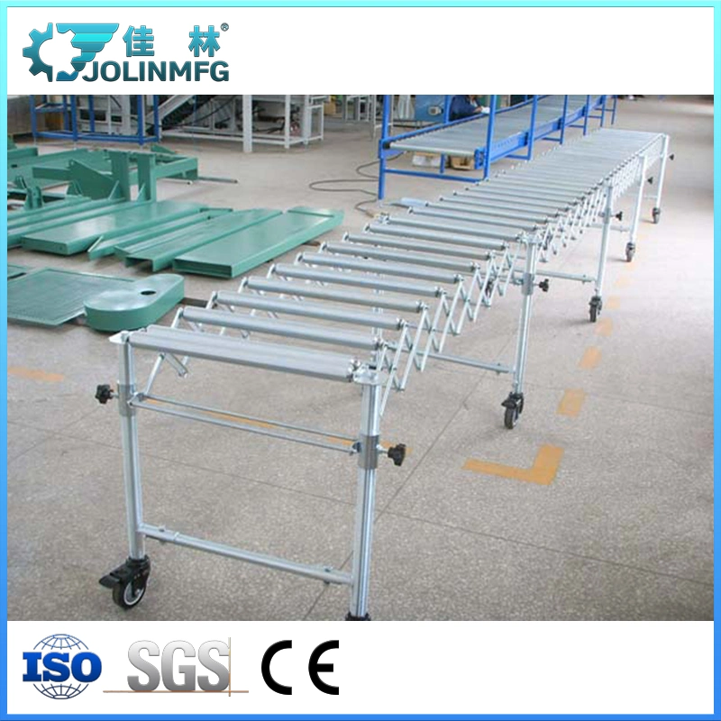 Non Powered Truck Loading and Unloading Telescopic Roller Conveyor