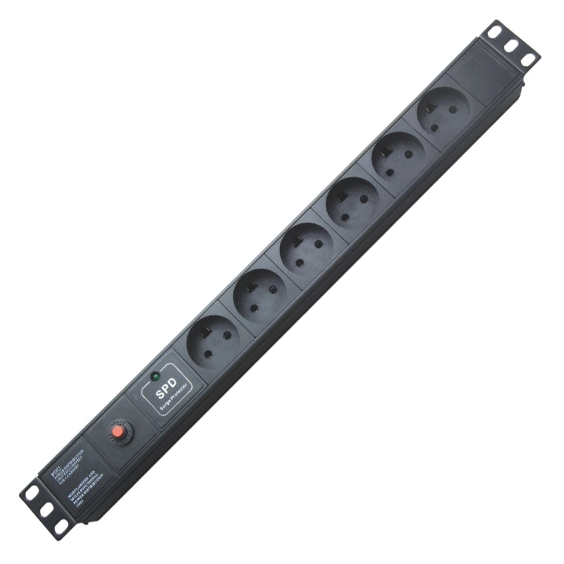 1U 19" universal de 6 vias Dinamarca Protecção diferencial/Interruptor Eléctrico/Proteção Contra Surtos de 6 portas