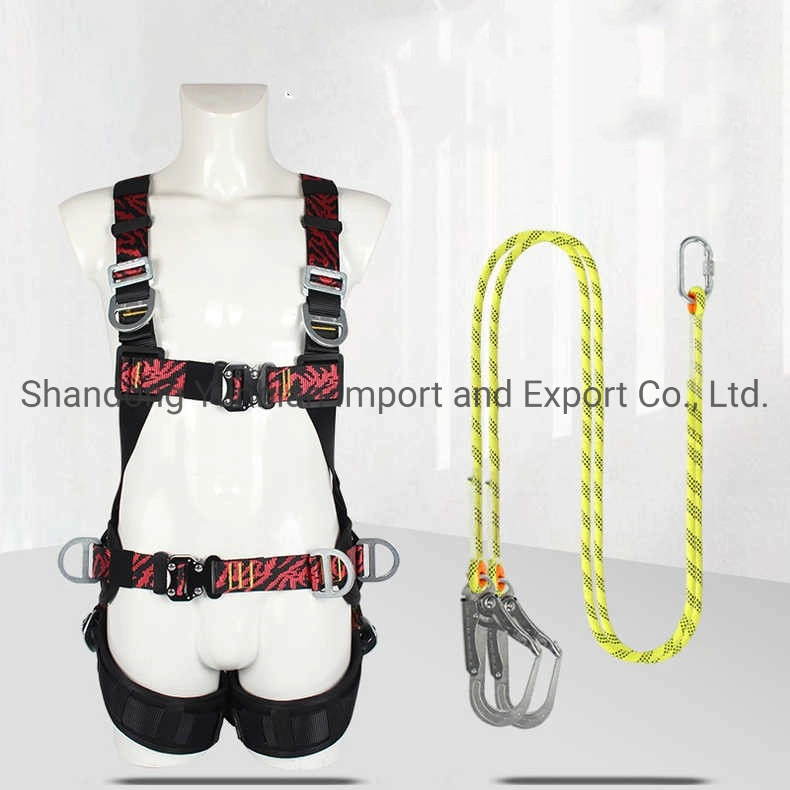 Full-Body Five-Point Safety Belt for High-Altitude Operation, Double-Hook Safety Belt