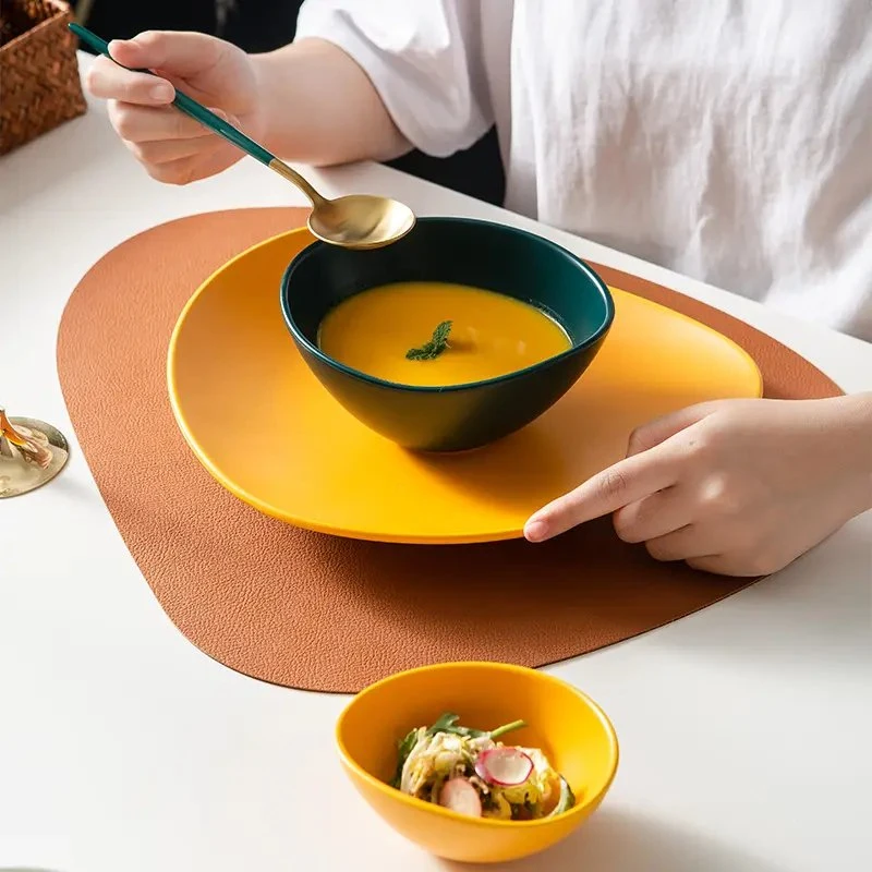 Nordic Ins Wind Creative Ceramics Plate Home Dessert Salad Bowl Western Western Noodle Bene Volley Display Alien Tableware