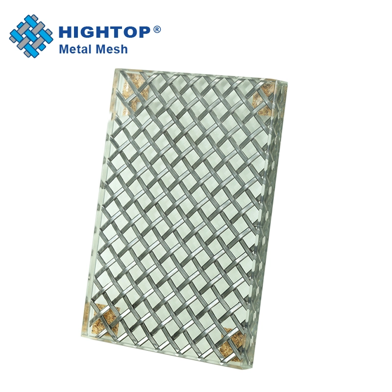 High Strength Decorative Copper Metal Mesh Laminated Glass for Building Facade