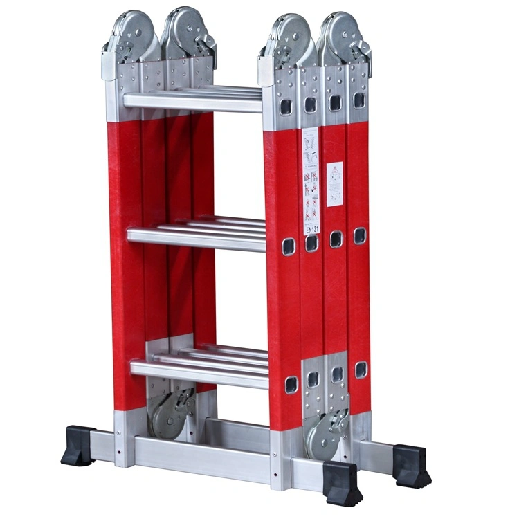 4X5 Step Fiberglass Multi-function Foldable Hinged Ladder with ANSI A 14.5