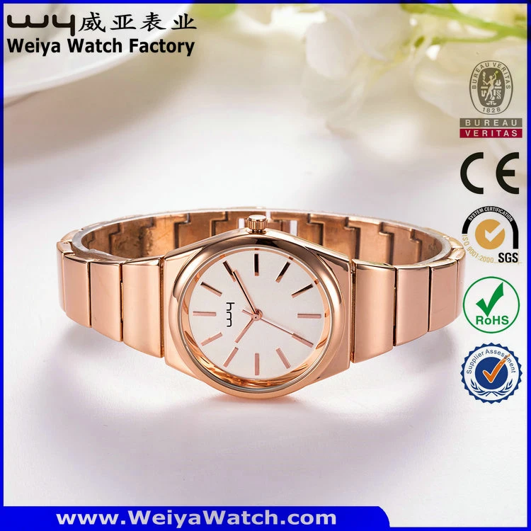 ODM moda casual de cuarzo de aleación de señoras reloj de pulsera (Wy-104C)