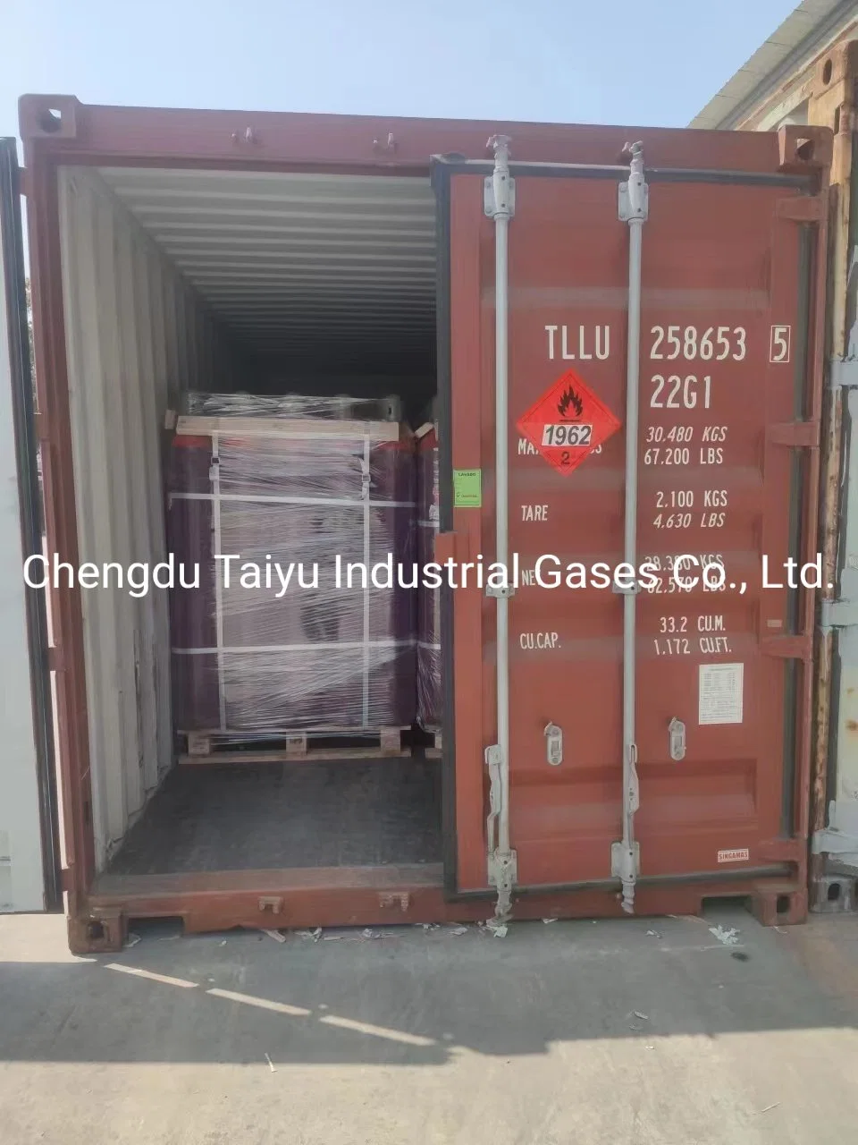 Ethylene C2h4 Gas for Sale 99.95% Purity