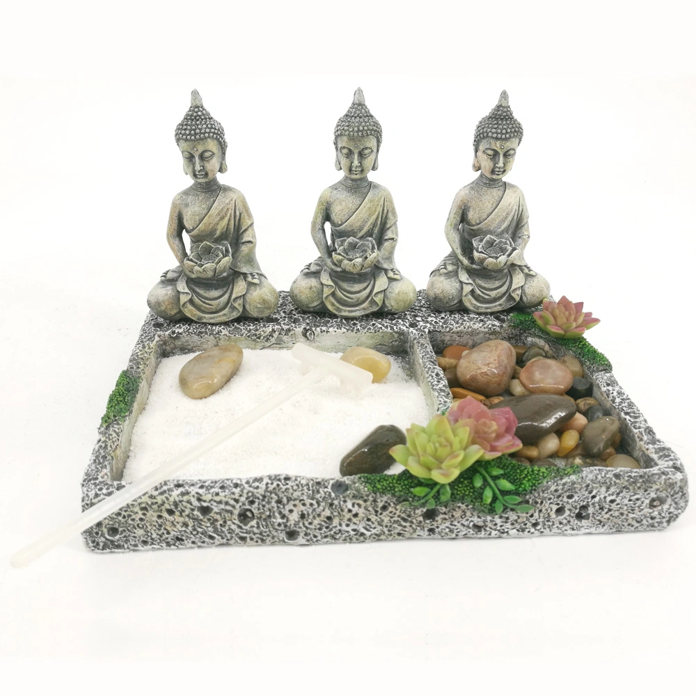 New Antique Meditation Buddha Zen Garden Sets