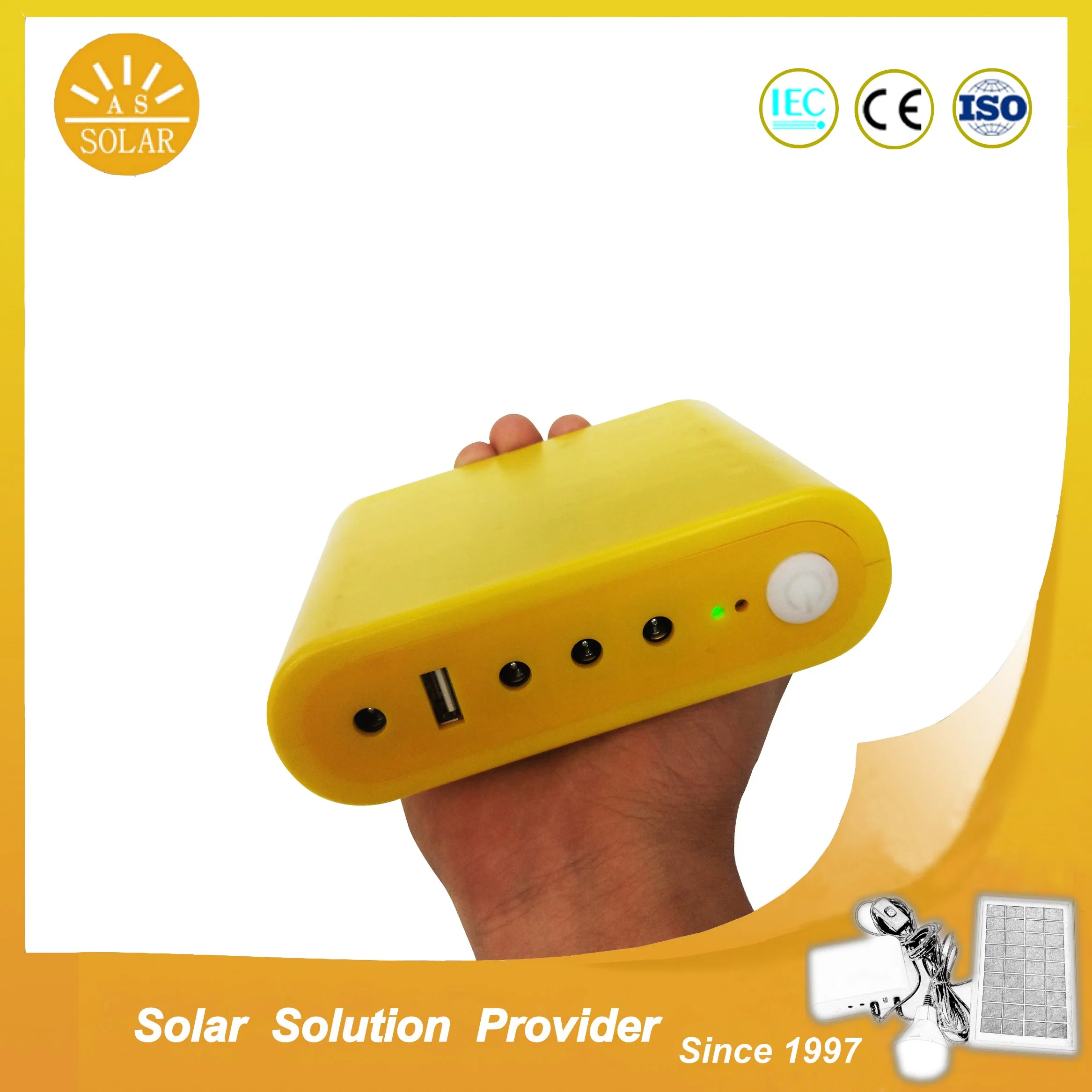 5W 10W Sistema de Casa Solar con cargador de teléfono y bombillas LED